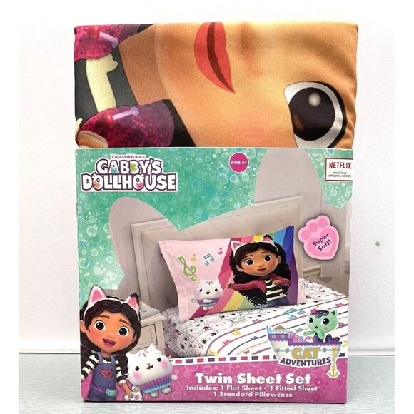 DREAMWORK Other - Dreamworks Gabby'S Dollhouse TWIN  Kids Bedding Super Soft Sheet Set Of 3 Pcs